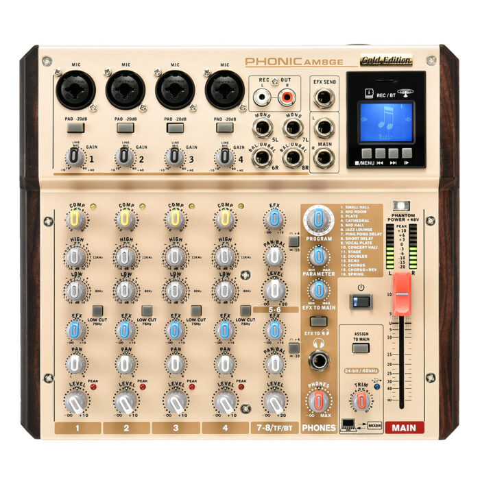 מיקסר 6 ערוצים מקליט AM8GE של Phonic