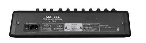 מיקסר סאונד מקצועי 6 ערוצים MARBEL X6-BT – כולל Bluetooth, אפקטים DSP ואקולייזר גרפי 7-Band – תמונה 4